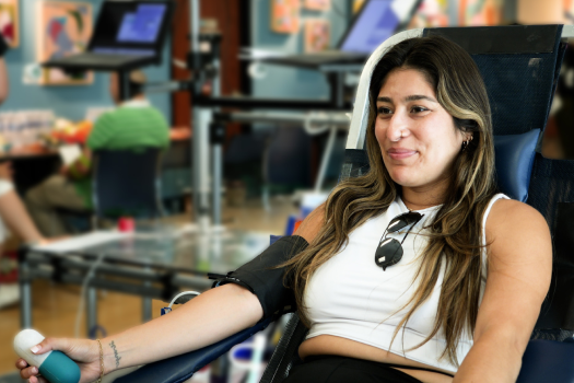 Donor smiling