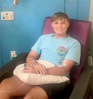 Sawyer, leukemia survivor