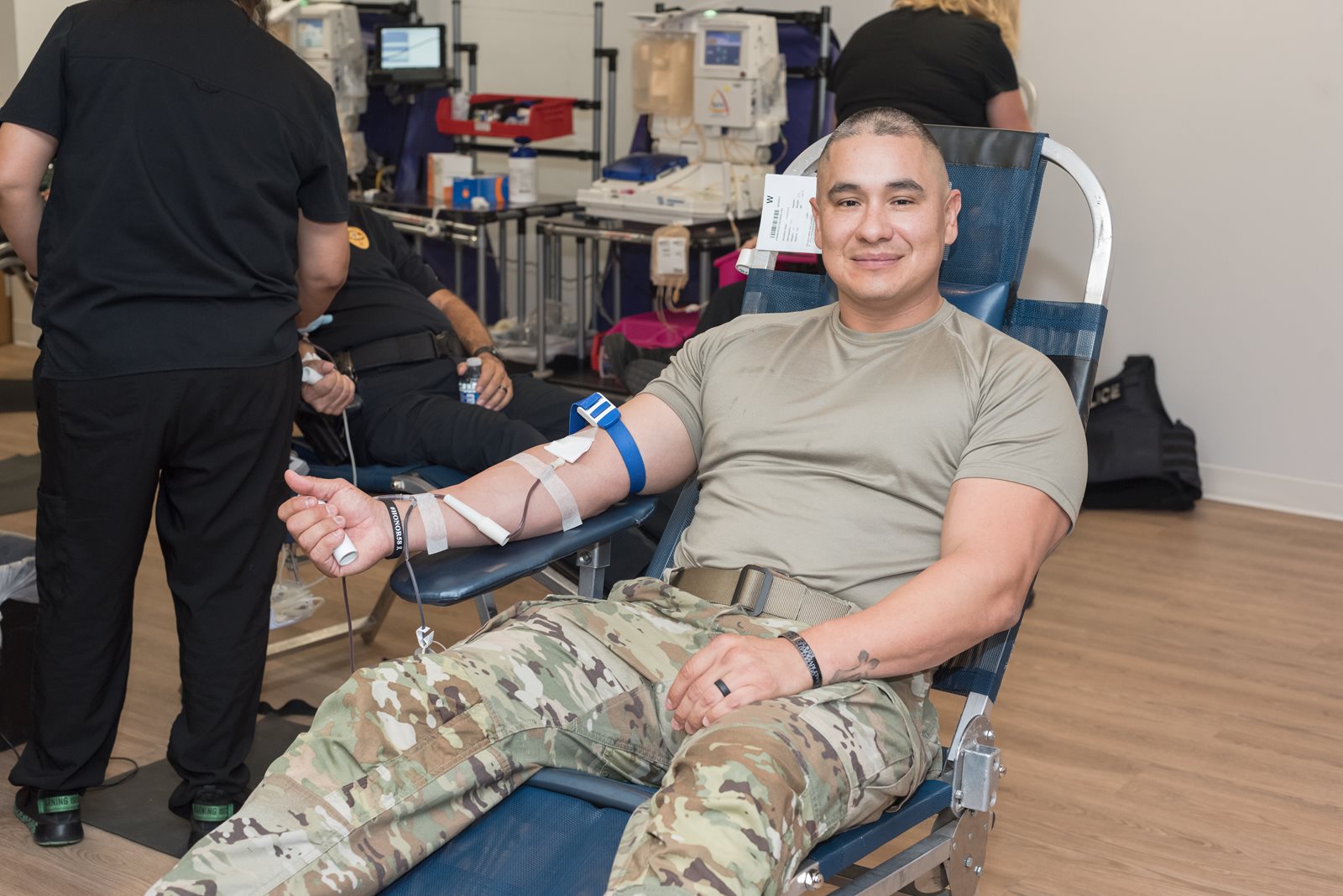 Man giving blood