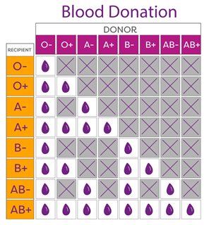 Compound Interest: National Blood Donor Month: Blood type compatibilities