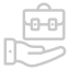 Briefcase with Hand Icon