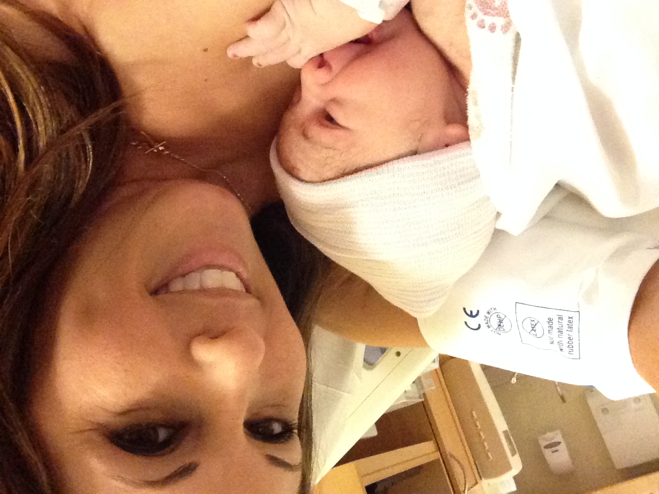 Marci Peralto with baby Noah.