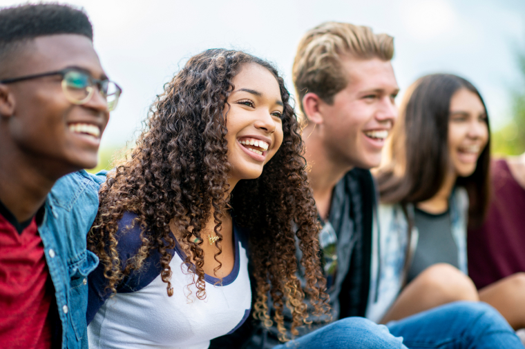 Group of friends smiling