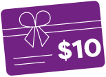 Gift card icon that has $10 on it