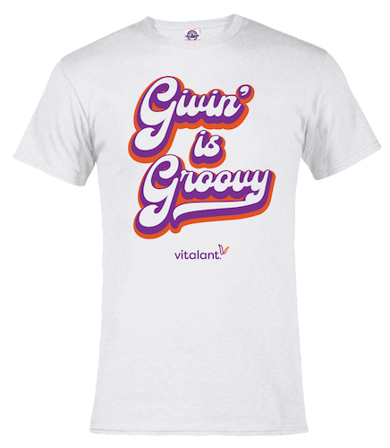 Photo of shirt that says Givin' is Groovy