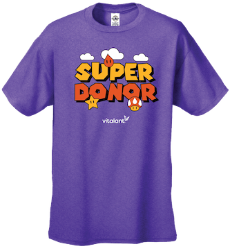 Photo of a shirt that says Super Donor